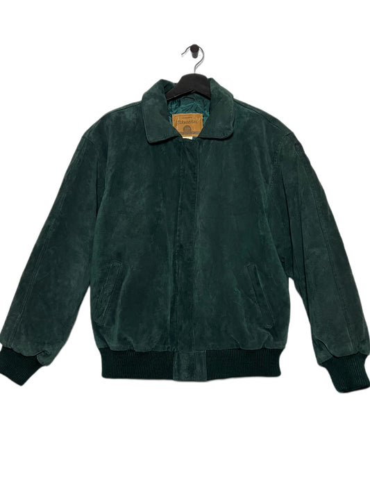 Green Suede Collared Jacket
