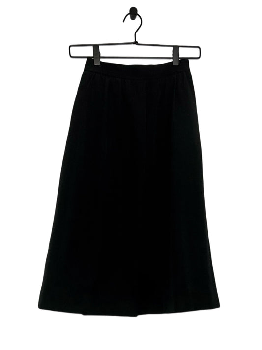Black 1970s Gucci Midi Skirt