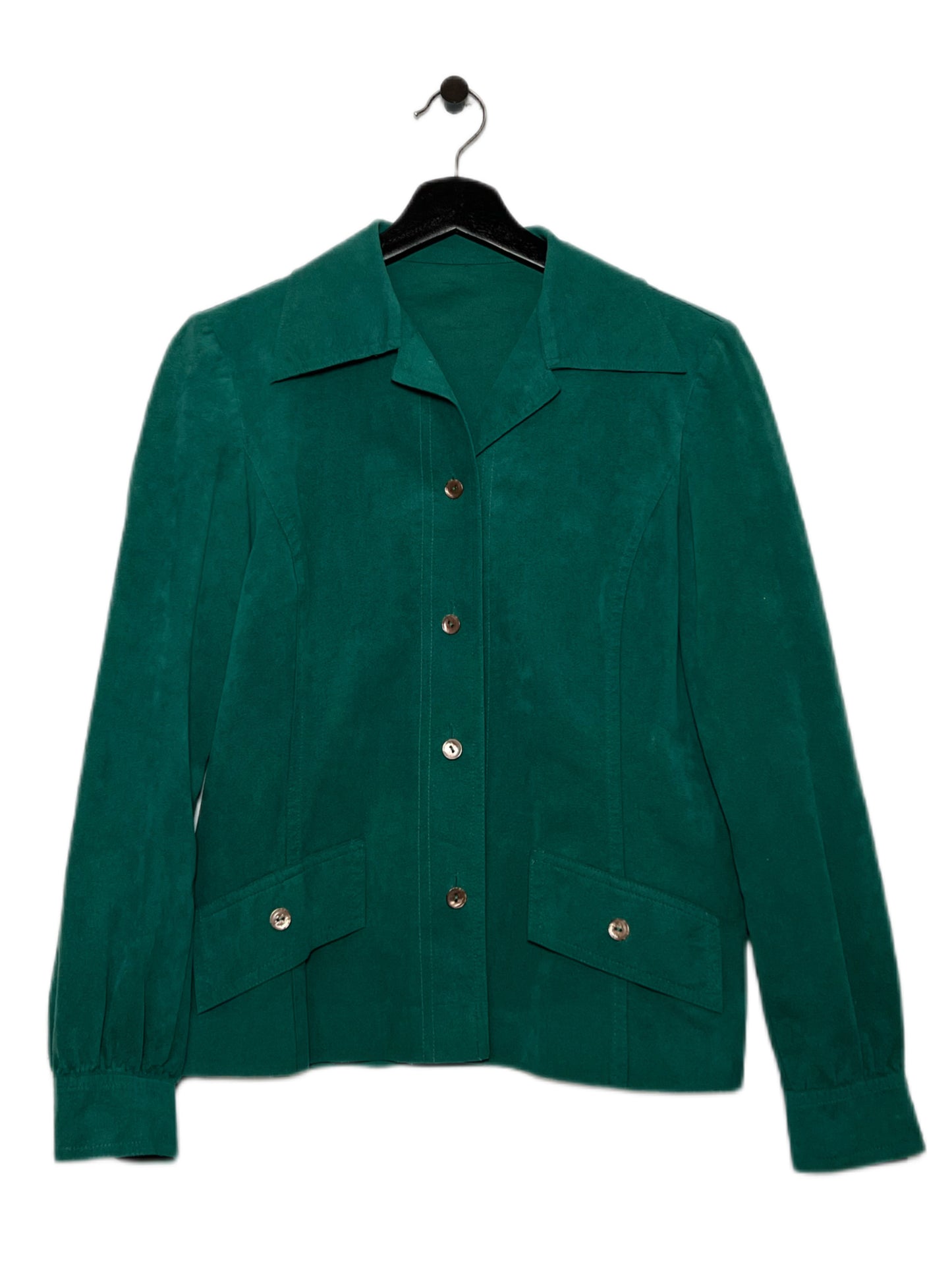 Teal Suede Button Up Shirt