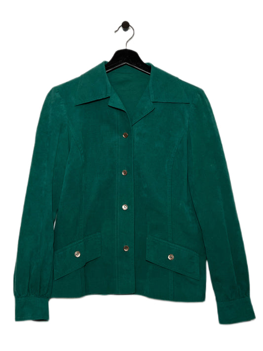 Teal Suede Button Up Shirt