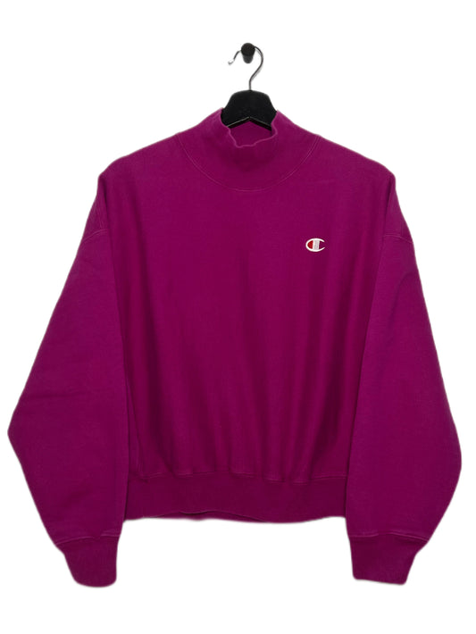 Magenta Champion Mock Neck Sweatshirt