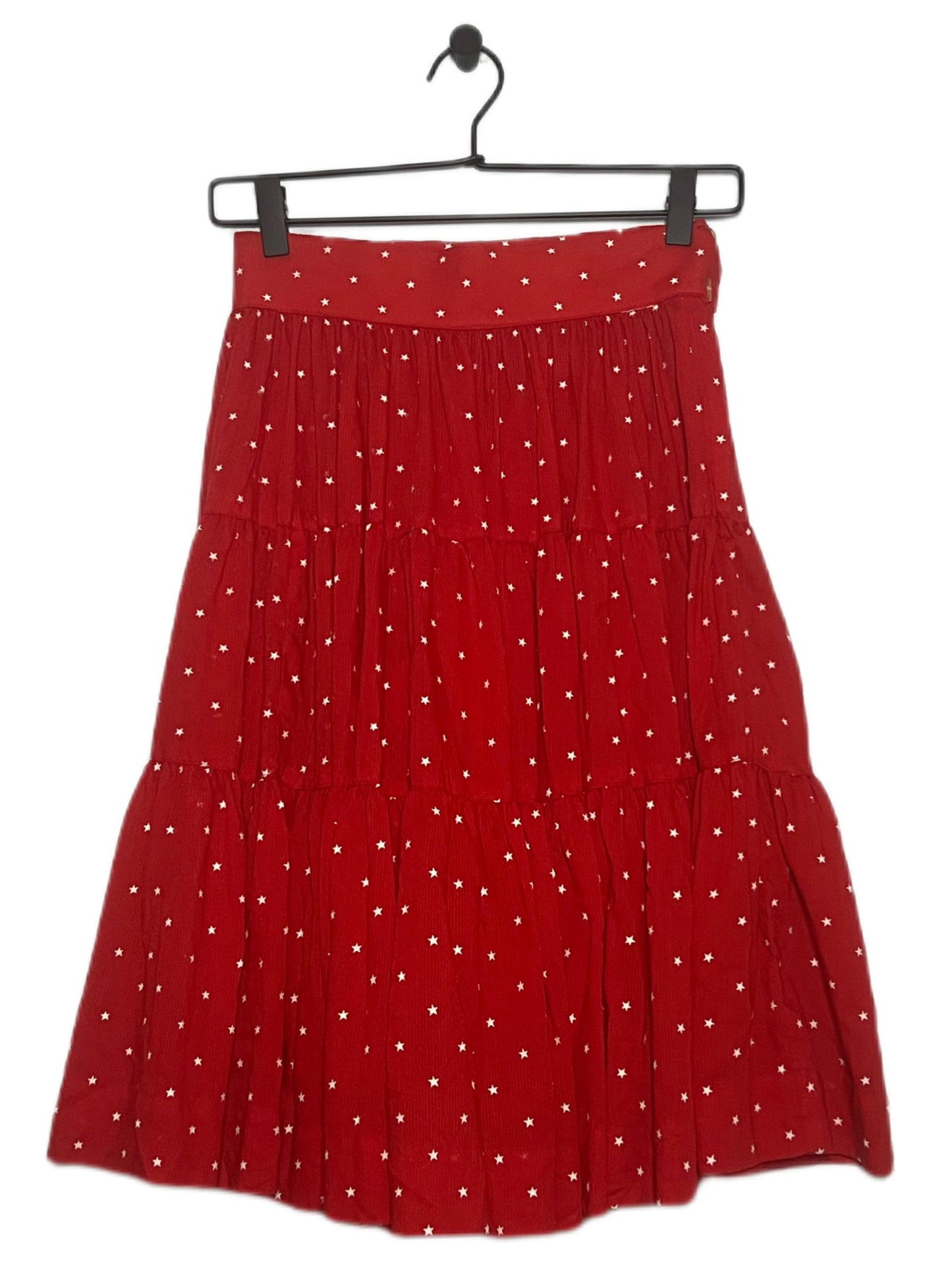 Red 1950s Skirt with White Stars