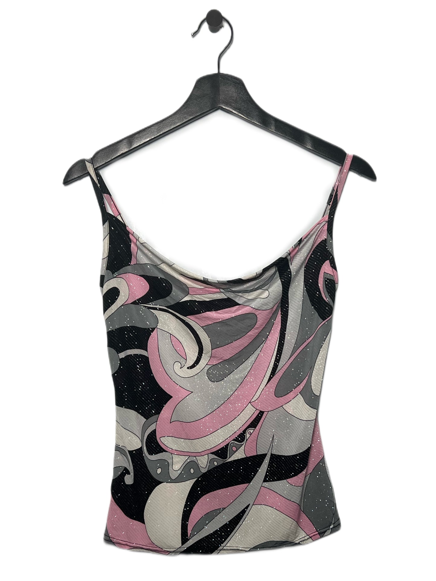 Graphic Cowl Neck Tank Top