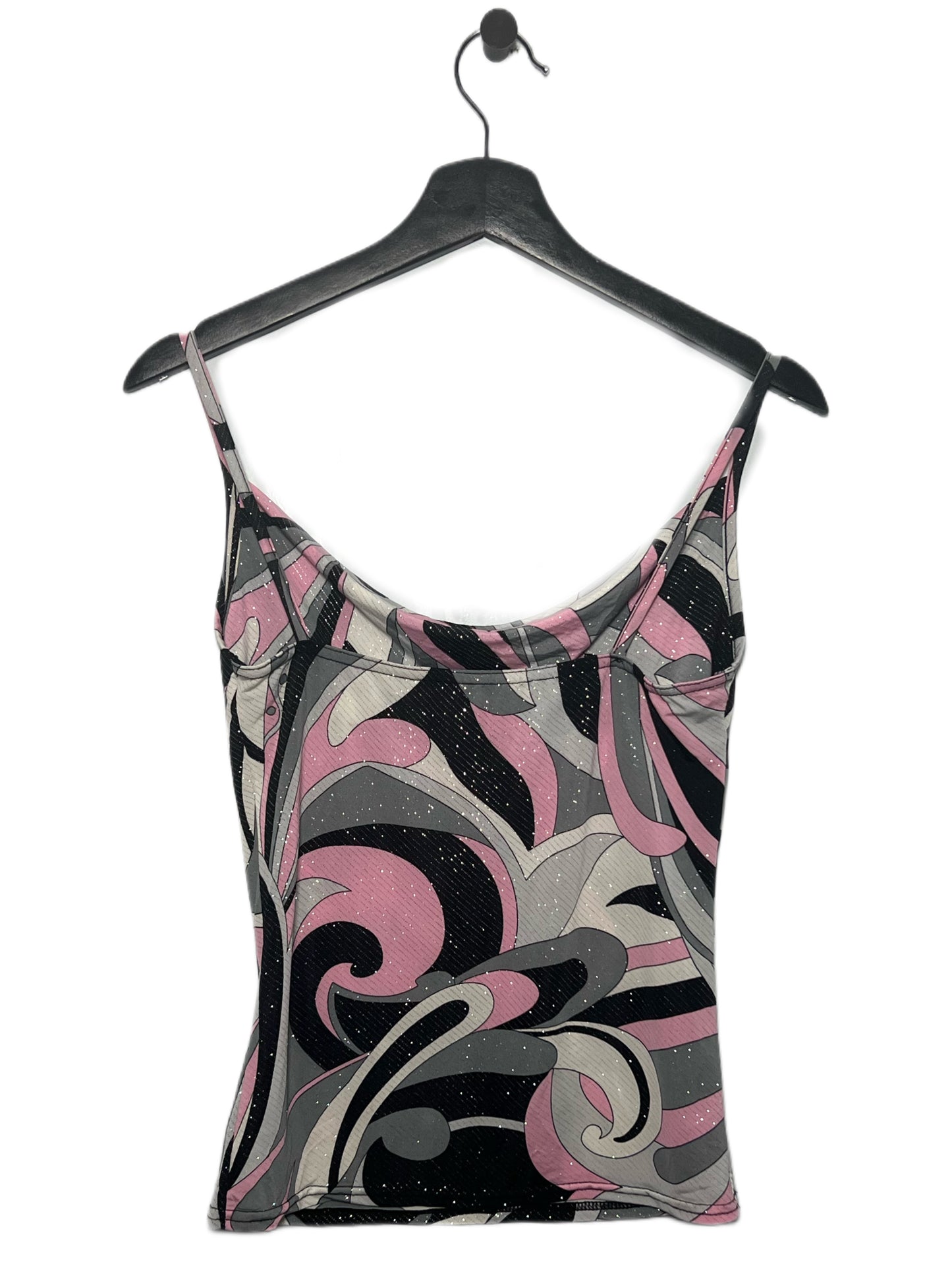 Graphic Cowl Neck Tank Top