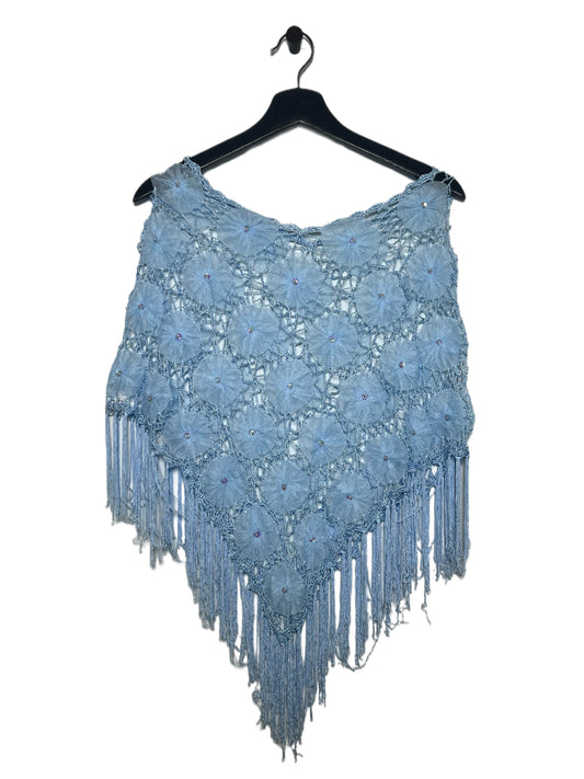 Blue Flower Summer Poncho