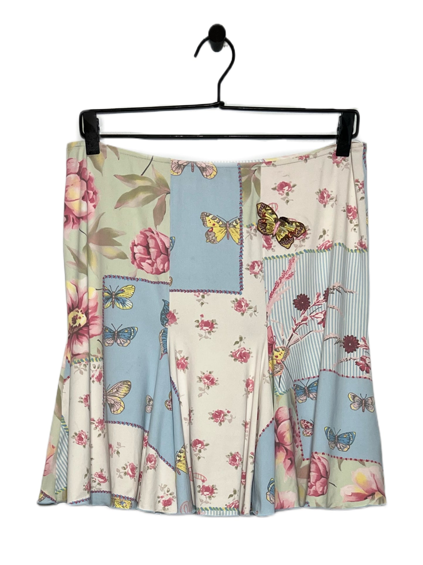 Blumarine Patchwork Butterfly Skirt