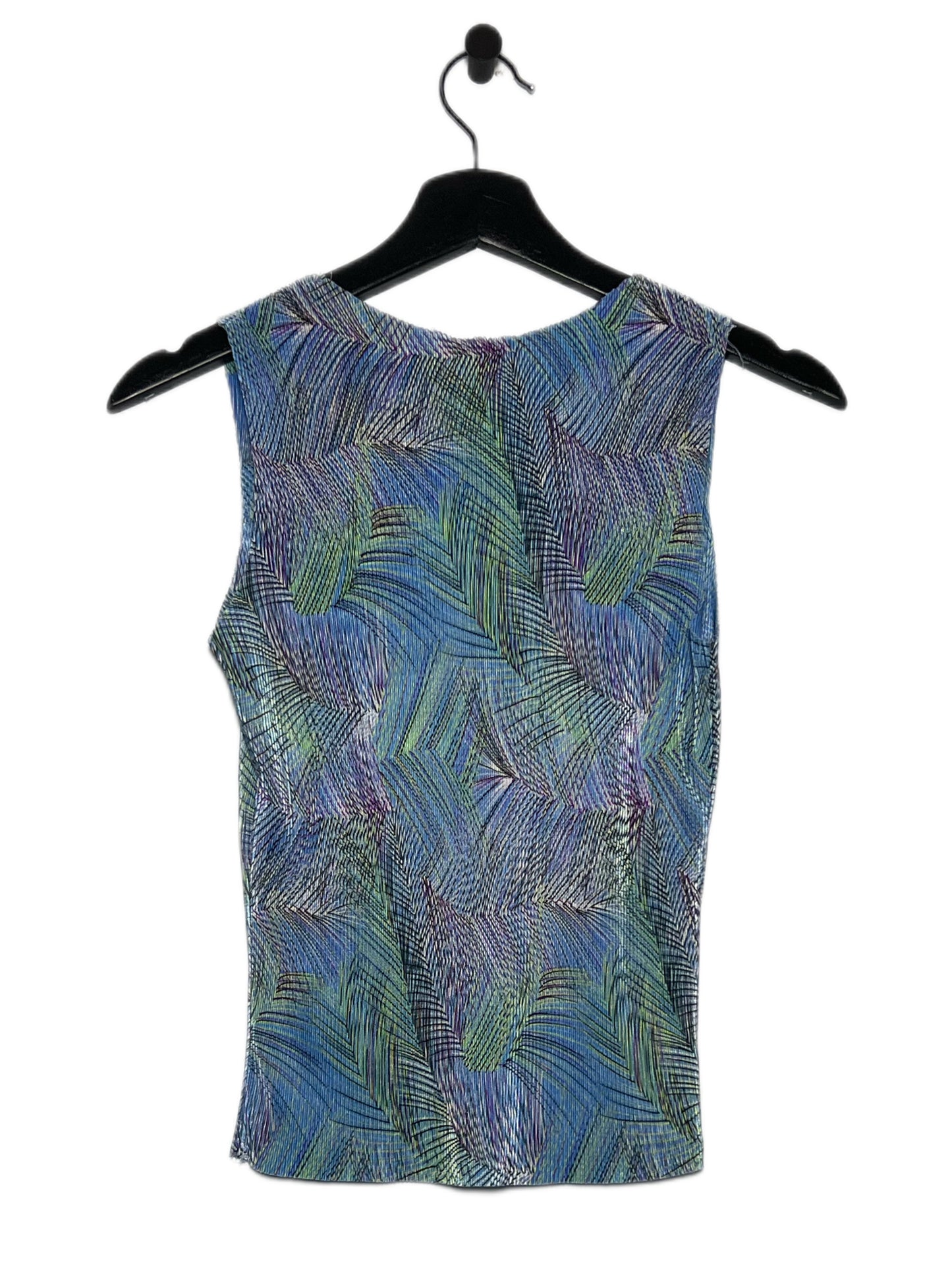 Graphic Micro Pleated Tank Top